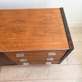 Rosewood Low Dresser with Lucite Base