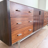 Rosewood Low Dresser with Lucite Base