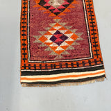 Turkish Runner - Maroon/Orange - 2'6x12'7