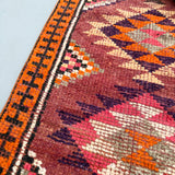 Turkish Runner - Maroon/Orange - 2'6x12'7