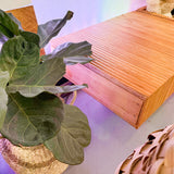 Handmade Oak Queen Size Bed w/ Nightstands