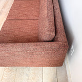 Mid Century Sofa - New Red Tweed Upholstery
