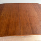 Danish Teak Round Dining Table w/ 2 Leaves