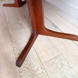 Danish Teak Round Dining Table w/ 2 Leaves