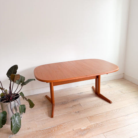 Danish Teak Dining Table w/ Butterfly Leaf