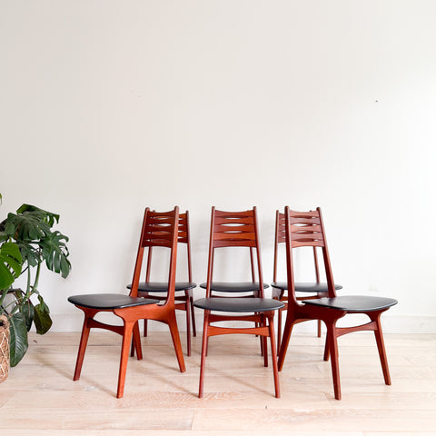 Set of 6 Danish Teak Boltinge Dining Chairs