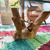 Root Base Glass Top Coffee Table