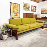 Danish Sofa w/ New Green Upholstery