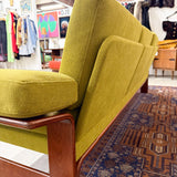 Danish Sofa w/ New Green Upholstery