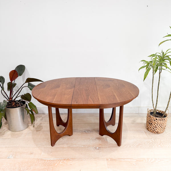 Walnut Broyhill Brasilia Dining Table w/ Leaf - Main Image