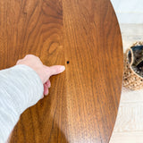 Walnut Broyhill Brasilia Dining Table w/ 1 Leaf