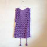 Purple Vintage Crochet Vest
