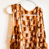 Brown Vintage Crochet Vest