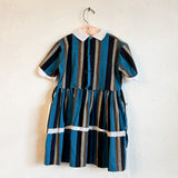 Blue Striped Toddler Dress - 3/4