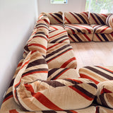 1970's Velour Modular Sectional Sofa