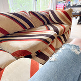 1970's Velour Modular Sectional Sofa