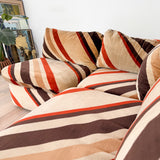 1970's Velour Modular Sectional Sofa