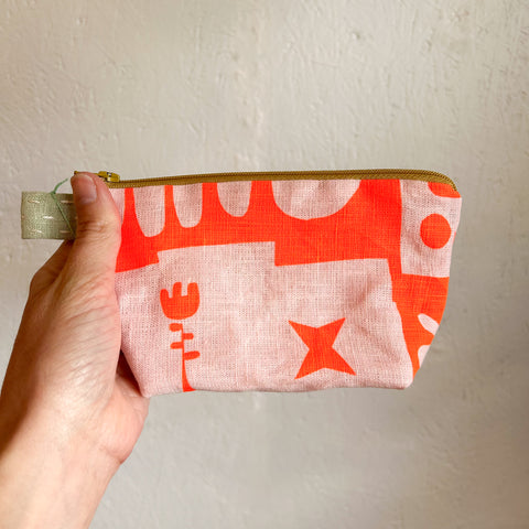 Chomp Sweetie Pouch - Pink and Orange