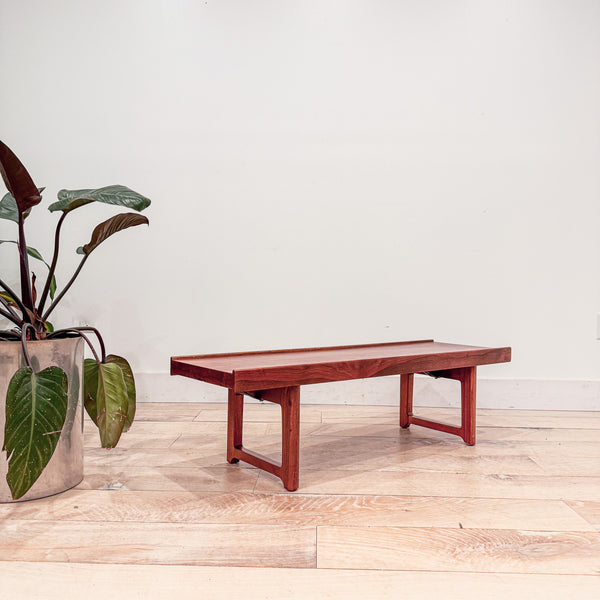 Rare Bruksbo Norway Teak Coffee Table/Bench – Atomic Furnishing