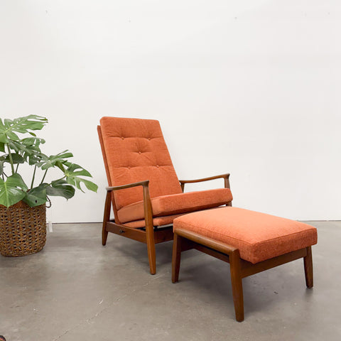 Milo Baughman Recliner With Footstool