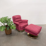 Milo Baughman Rocker + Ottoman - New Upholstery