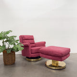 Milo Baughman Rocker + Ottoman - New Upholstery