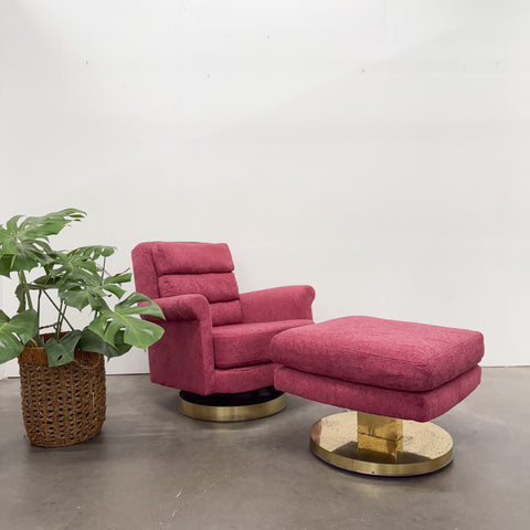 Milo Baughman Rocker + Ottoman - New Upholstery