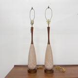 Pair Raymor Mid Century Ceramic Giraffe Lamps