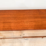 Danish Teak Low Curio w/ Sliding Glass Doors
