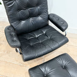 Black Ekornes Chair + Ottoman