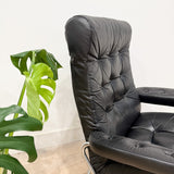 Black Ekornes Chair + Ottoman