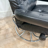 Black Ekornes Chair + Ottoman