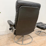 Black Ekornes Chair + Ottoman