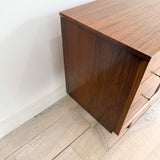 Mid Century Walnut Dresser with Brass Drawer Pulls