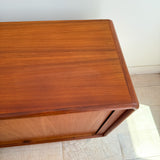 Danish Teak Sideboard w/ Tambour Doors by Kibaek