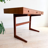 Danish Teak Georg Petersens Cantilevered Desk