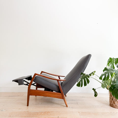Milo Baughman Recliner - New Leather Upholstery