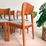 Set of 6 Teak Niels Koefoed Dining Chairs