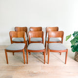 Set of 6 Teak Niels Koefoed Dining Chairs