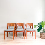 Set of 6 Teak Niels Koefoed Dining Chairs