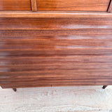 Louvered Front Walnut Highboy Dresser