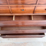 Louvered Front Walnut Highboy Dresser