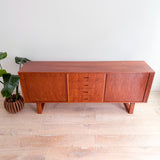 Danish Teak Credenza w/ Tambour Doors