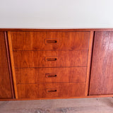 Danish Teak Credenza w/ Tambour Doors