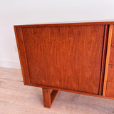 Danish Teak Credenza w/ Tambour Doors