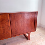Danish Teak Credenza w/ Tambour Doors