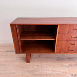Danish Teak Credenza w/ Tambour Doors