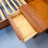 Danish Teak Queen Size Platform Bed w/ Nightstands