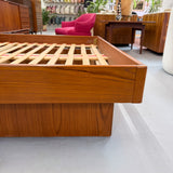 Danish Teak Queen Size Platform Bed w/ Nightstands