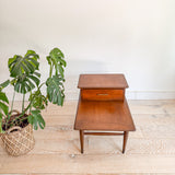 Mid Century Walnut Step Table